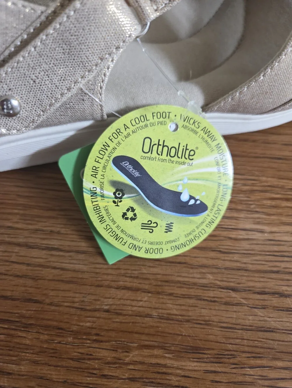 NEW Grasshoppers Women's Cherry Sandals In Gold Taupe With Ortholite Size 9 WIDE